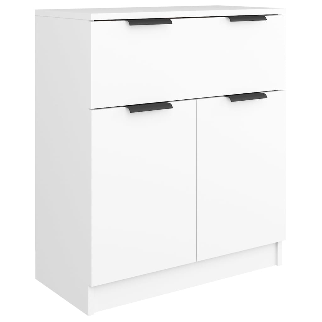 vidaXL Buffets 3 pcs Blanc Bois d'ingénierie