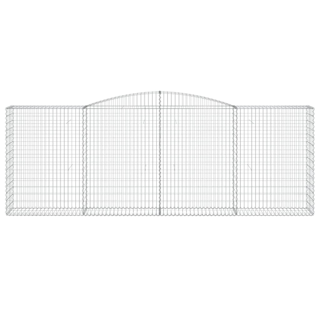 vidaXL Panier de gabions arqué 400x50x140/160 cm Fer galvanisé