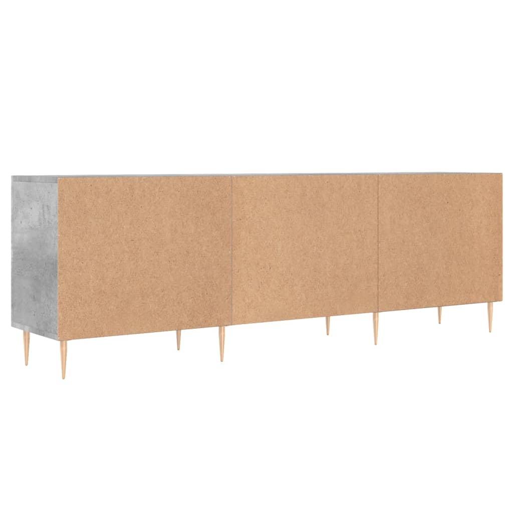 vidaXL Meuble TV gris béton 150x30x50 cm bois d'ingénierie