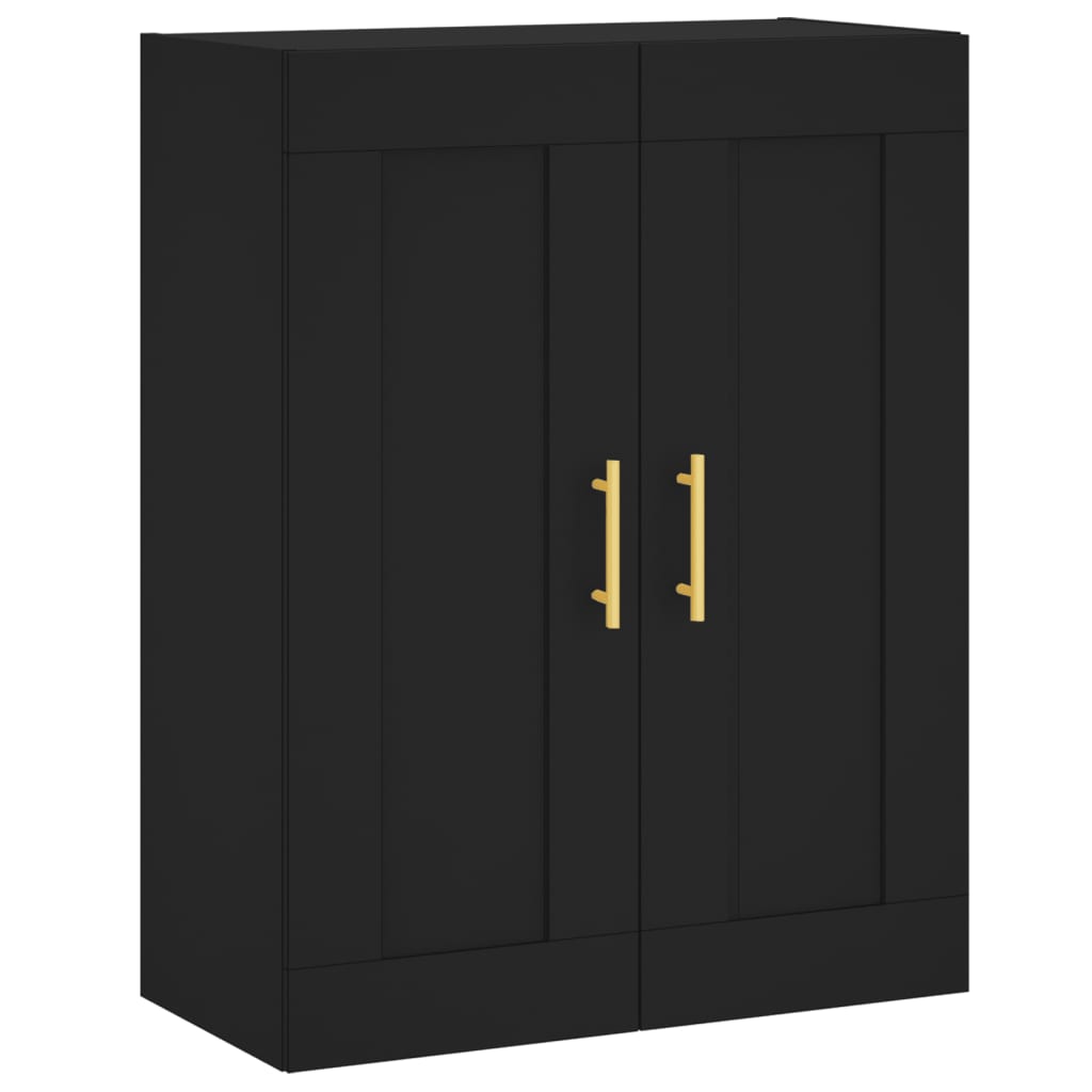 vidaXL Armoire murale noir 69,5x34x90 cm bois d'ingénierie