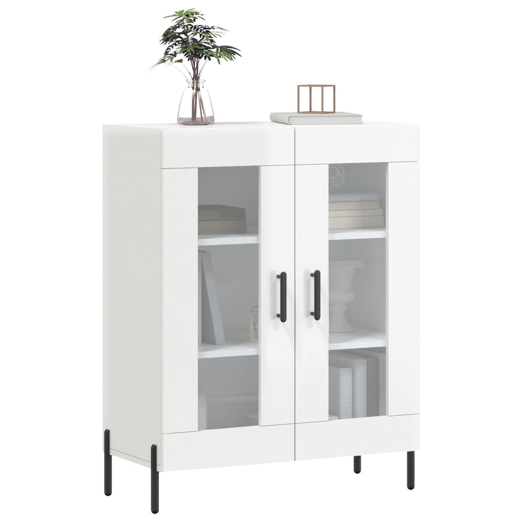 vidaXL Buffet Blanc brillant 69,5x34x90 cm Bois d'ingénierie