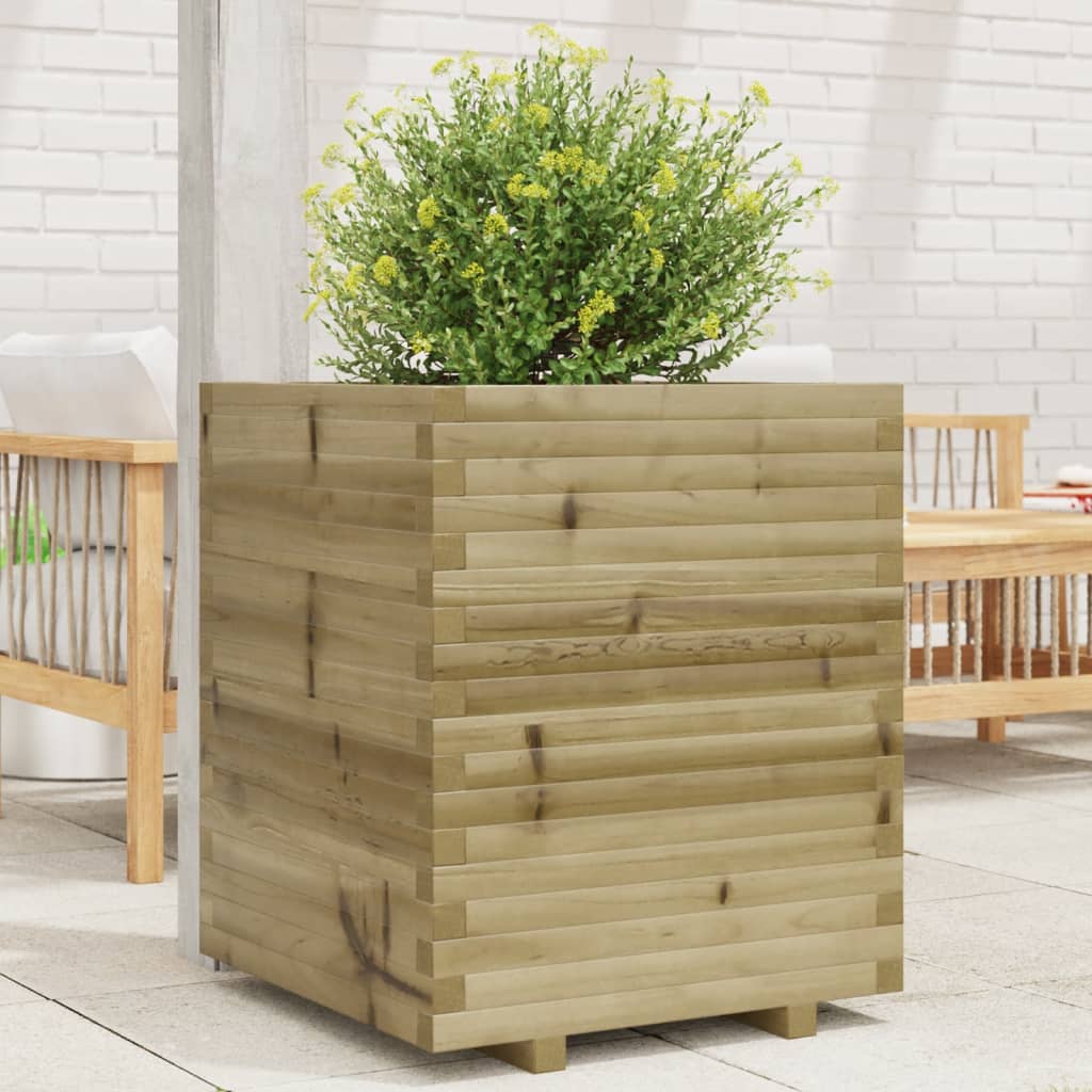 vidaXL Jardinière 60x60x72 cm bois de pin imprégné