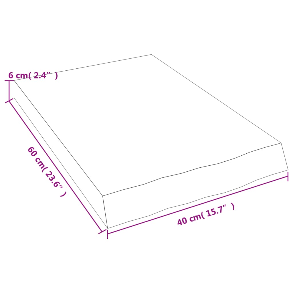 vidaXL Étagère murale 40x60x(2-6) cm bois de chêne massif non traité