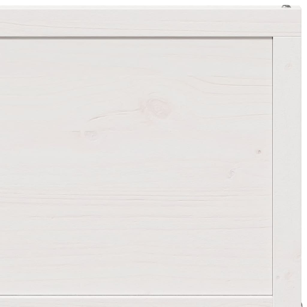 vidaXL Porte de grange blanc 90x208 cm bois massif de pin