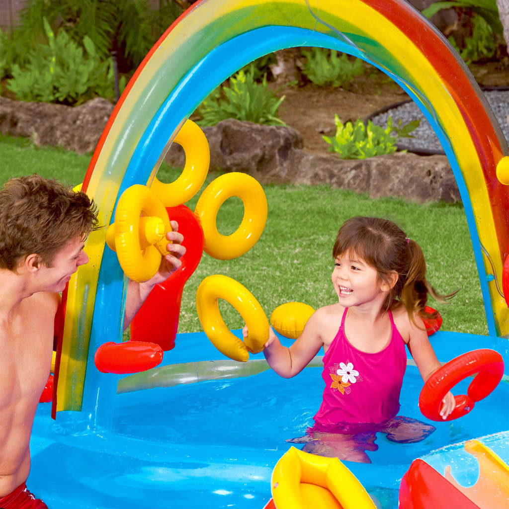 Intex Piscine gonflable Rainbow Ring Play Center 297x193x135cm 57453NP