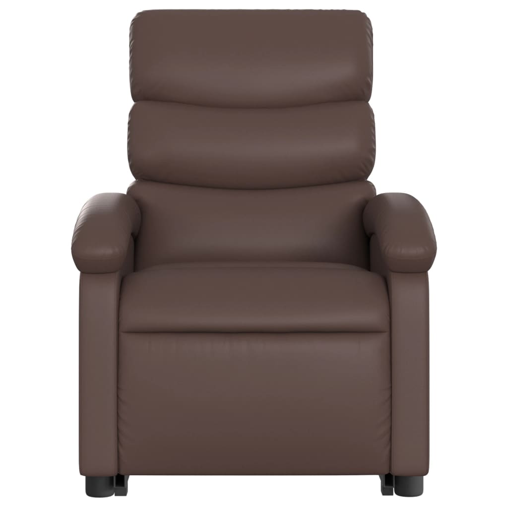 vidaXL Fauteuil inclinable de massage électrique marron similicuir