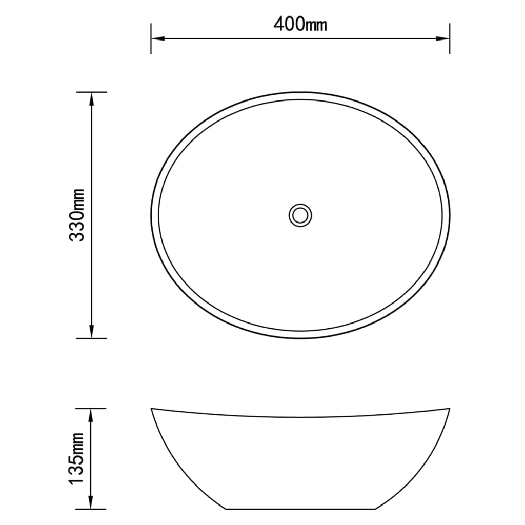 vidaXL Lavabo ovale de luxe Rose mat 40x33 cm Céramique