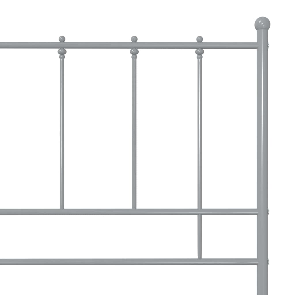 vidaXL Cadre de lit sans matelas gris métal 180x200 cm