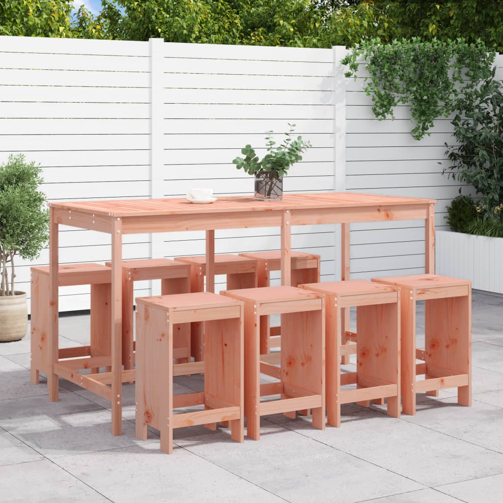 vidaXL Ensemble de bar de jardin 9 pcs bois massif douglas