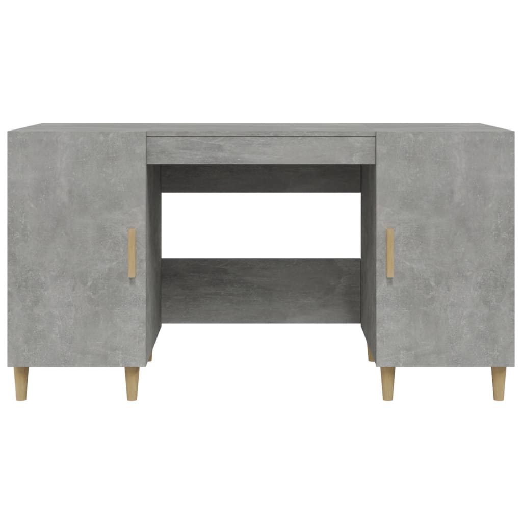 vidaXL Bureau Gris béton 140x50x75 cm Bois d'ingénierie