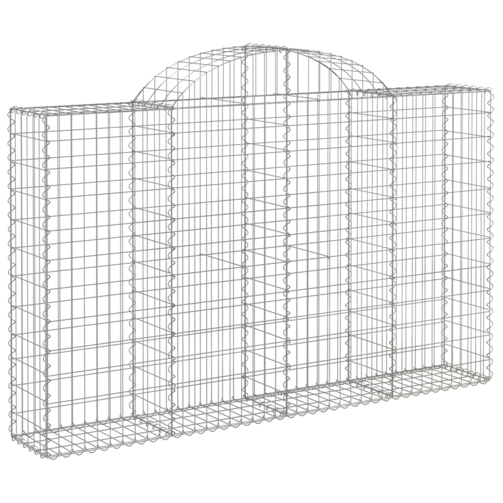 vidaXL Paniers à gabions arqués 6 pcs 200x30x120/140 cm Fer galvanisé