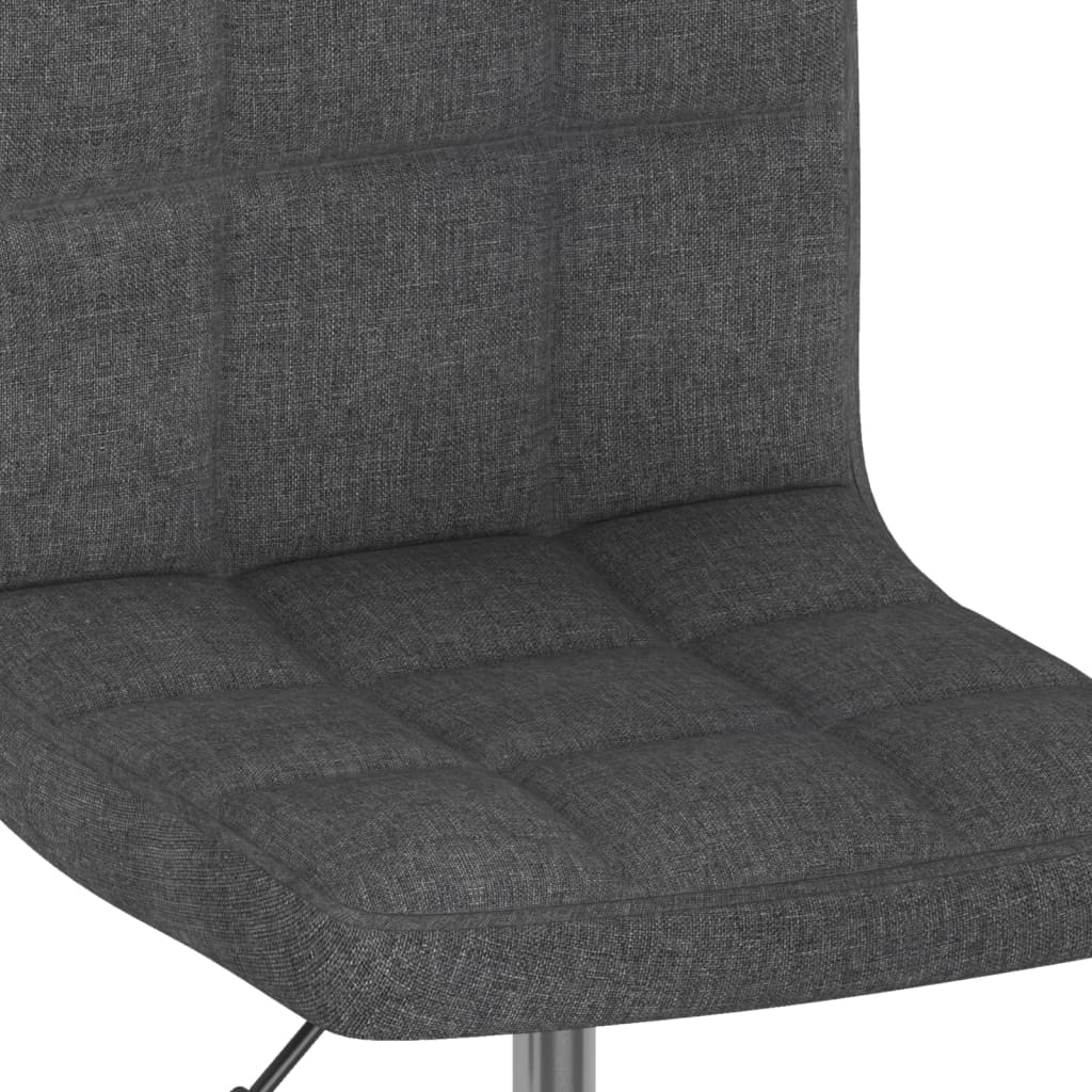 vidaXL Chaises pivotantes à manger lot de 2 gris foncé tissu