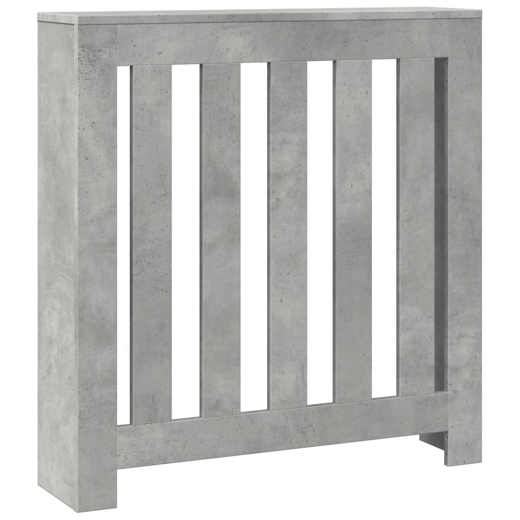 vidaXL Cache-radiateur gris béton 78x20x82 cm bois d'ingénierie