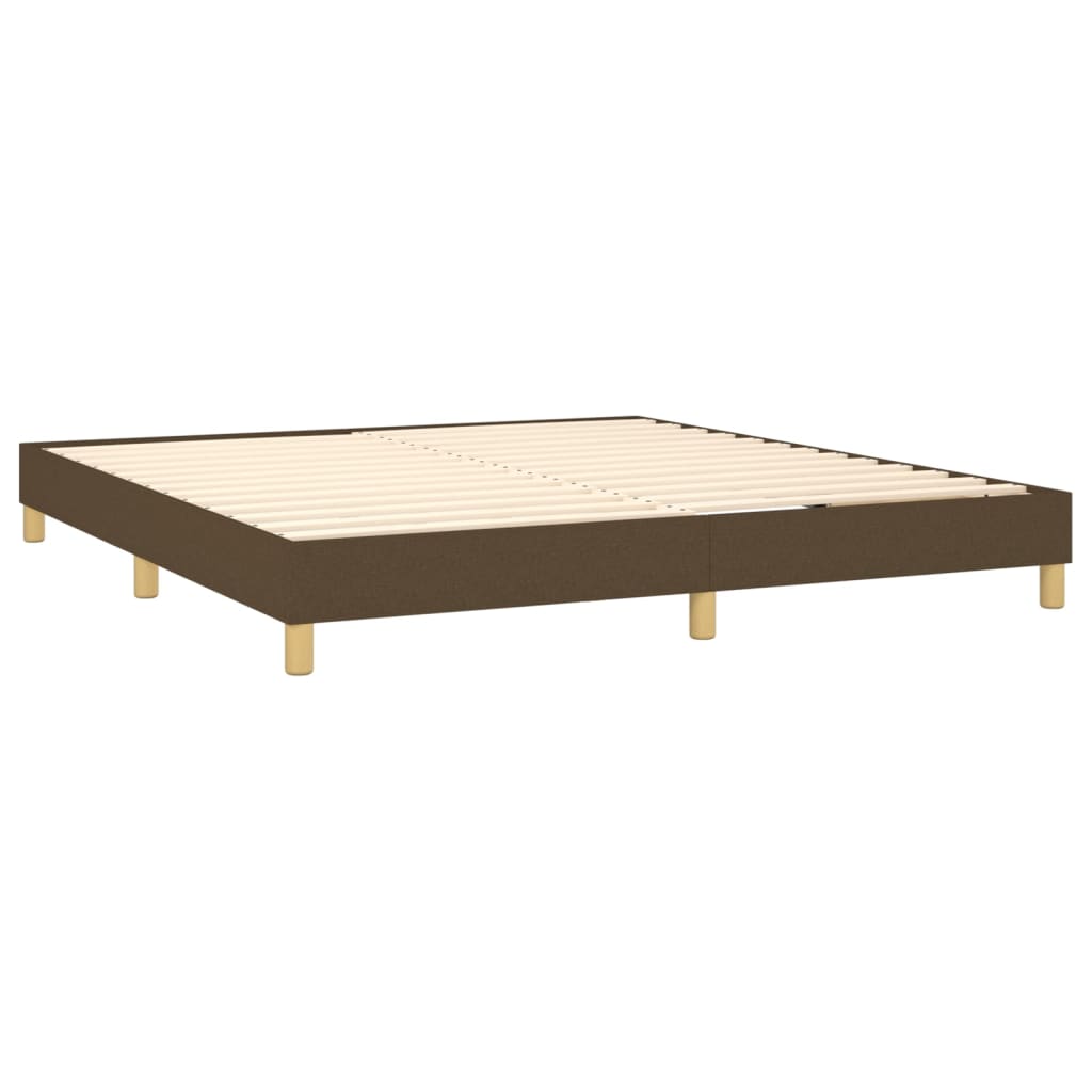 vidaXL Sommier à lattes de lit avec matelas Marron foncé 180x200 cm