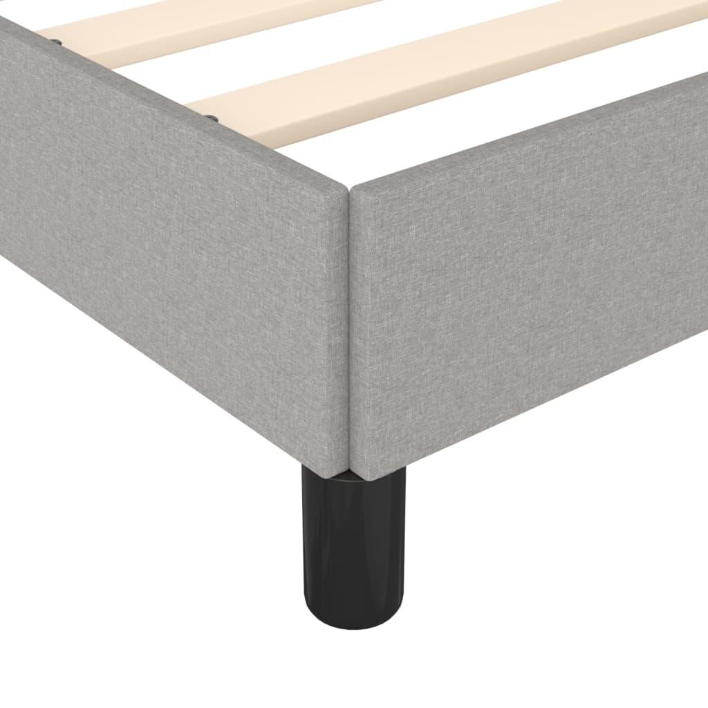 vidaXL Cadre de lit sans matelas gris clair 100x200 cm tissu