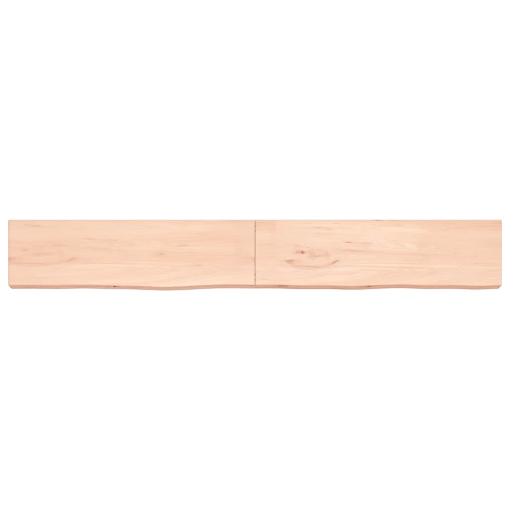 vidaXL Comptoir de salle de bain 220x30x(2-6)cm bois massif non traité