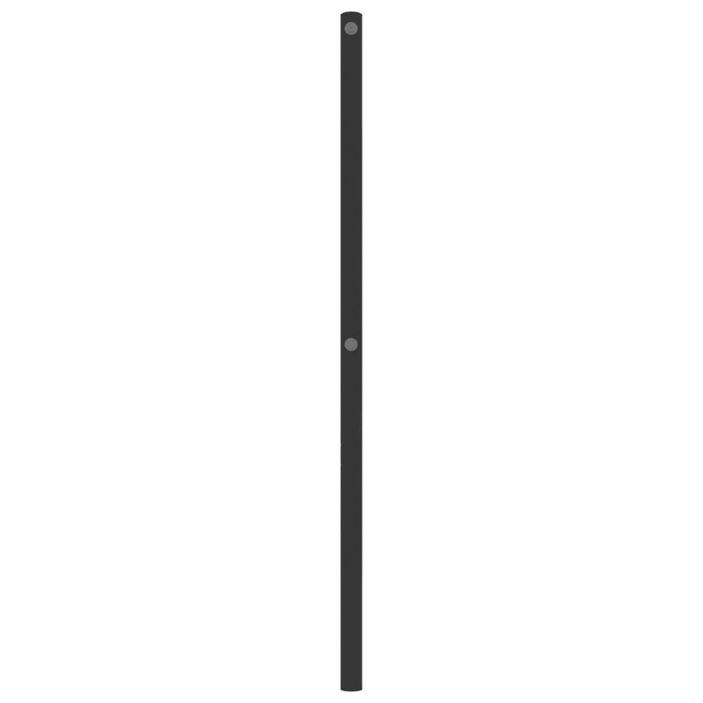 vidaXL Tête de lit métal noir 90 cm