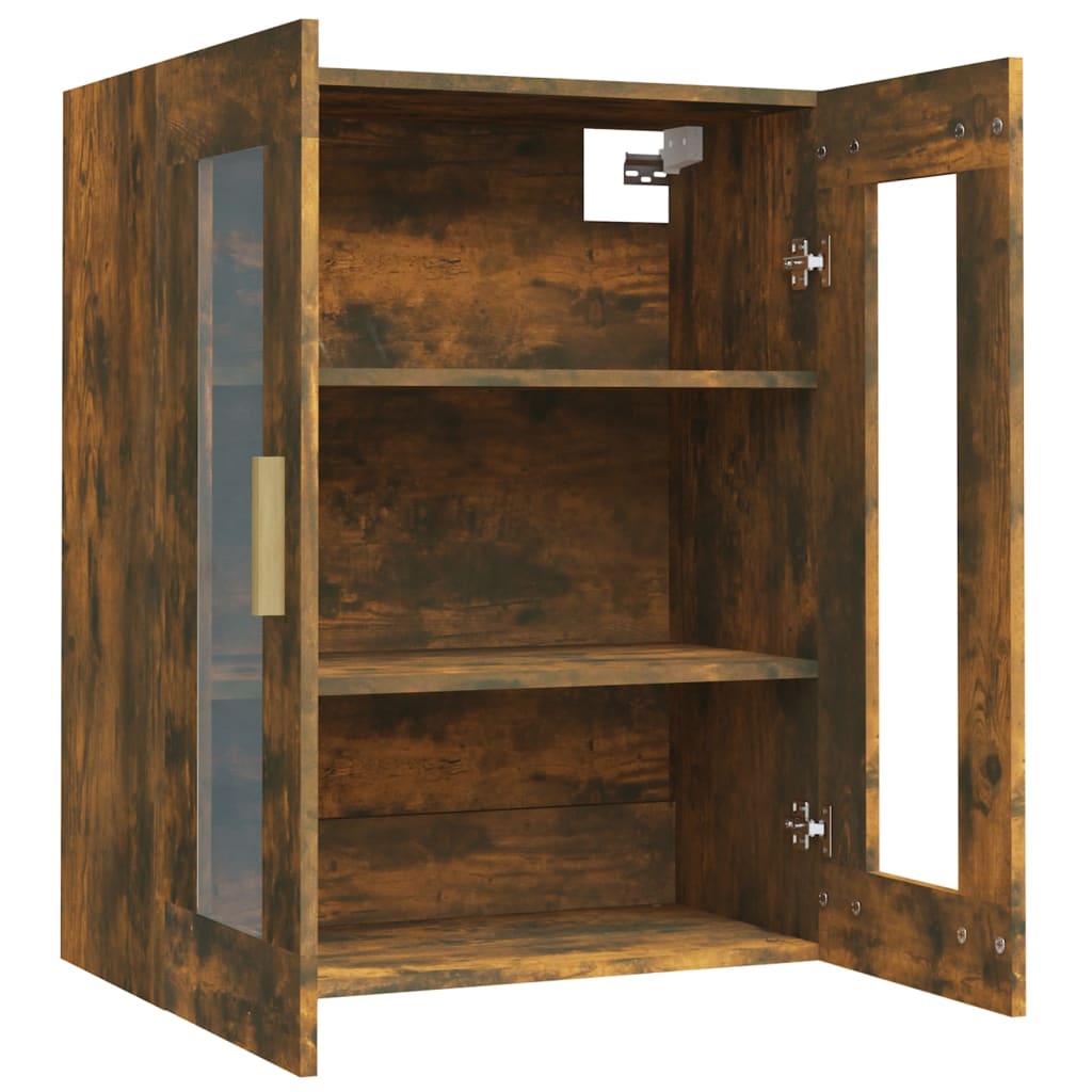 vidaXL Armoire murale suspendue Chêne fumé 69,5x34x90 cm