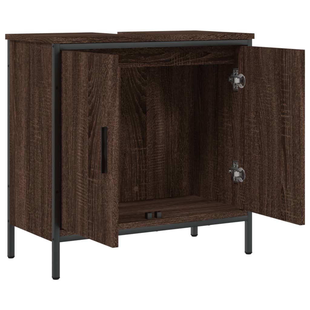 vidaXL Armoire lavabo de salle de bain chêne marron 60x30x60 cm