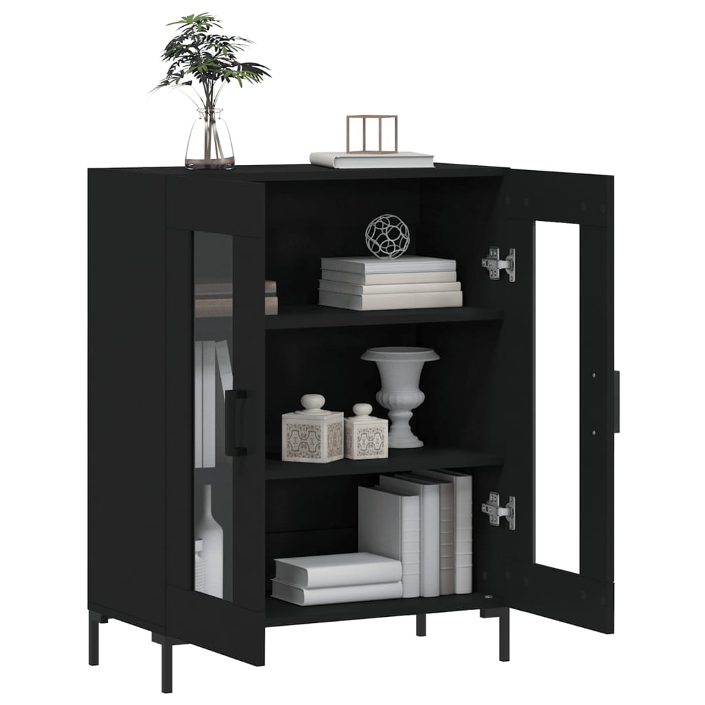 vidaXL Buffet noir 69,5x34x90 cm bois d'ingénierie