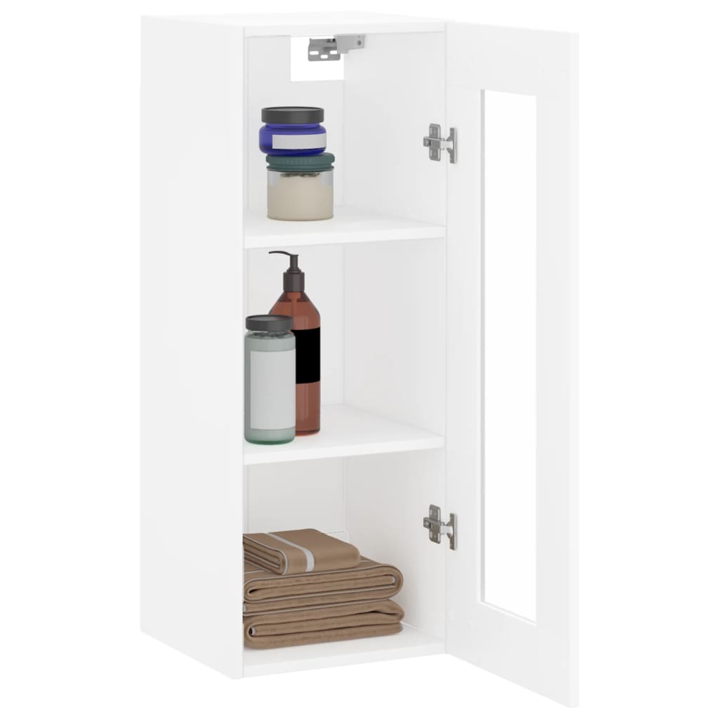 vidaXL Armoire murale blanc 34,5x34x90 cm