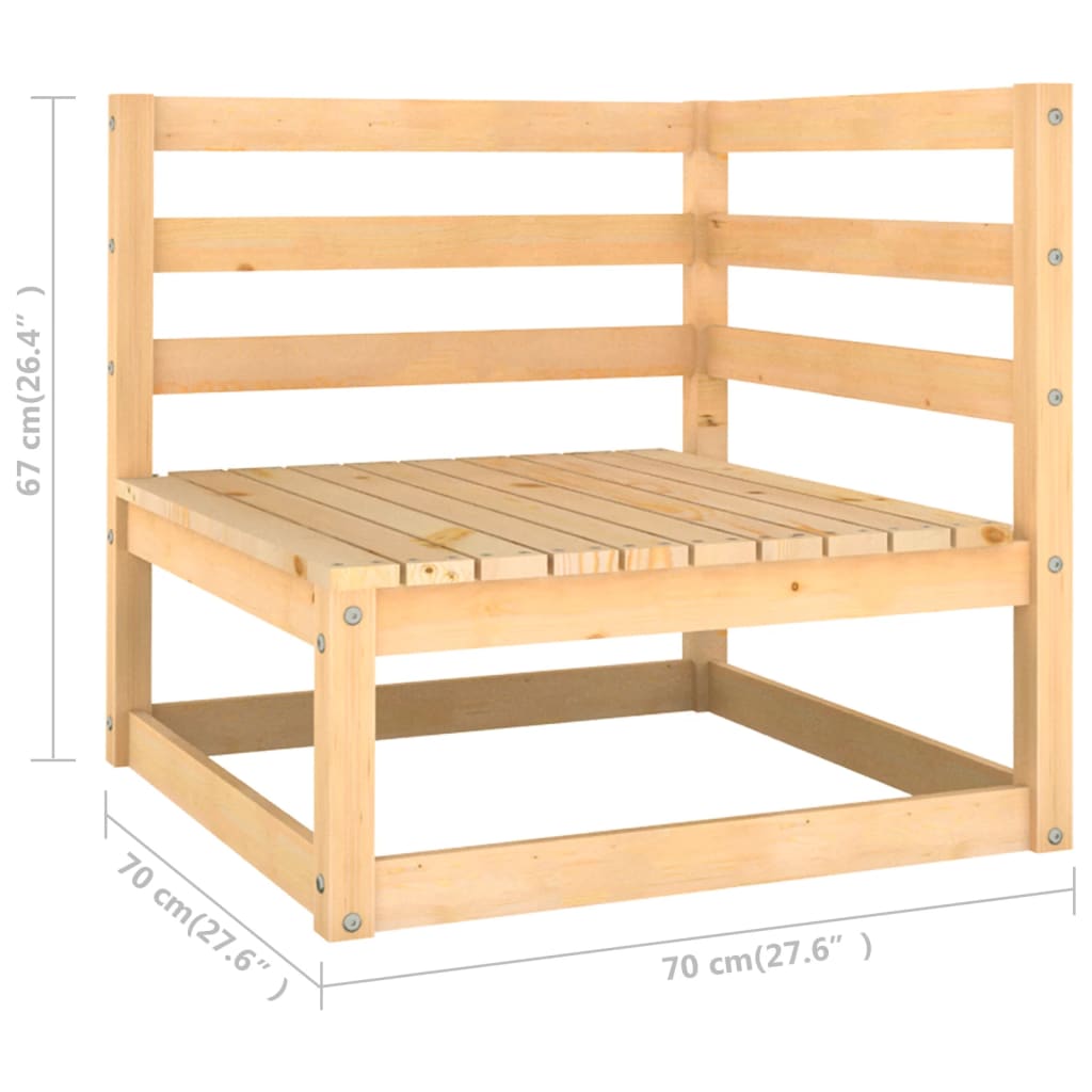 vidaXL Salon de jardin 6 pcs avec coussins Bois de pin massif