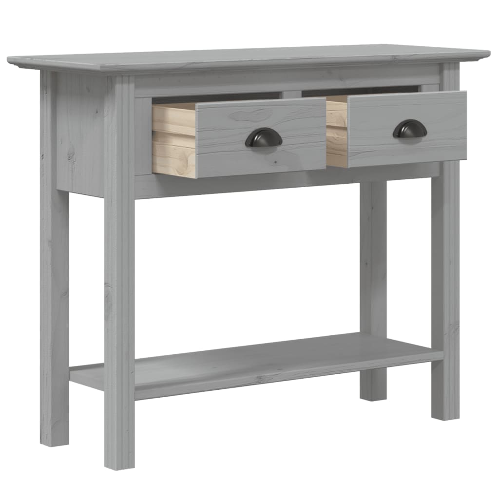 vidaXL Table console BODO gris 91x35x74 cm bois de pin massif