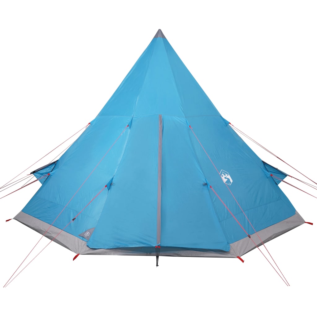 vidaXL Tente de camping tipi 4 personnes bleu imperméable