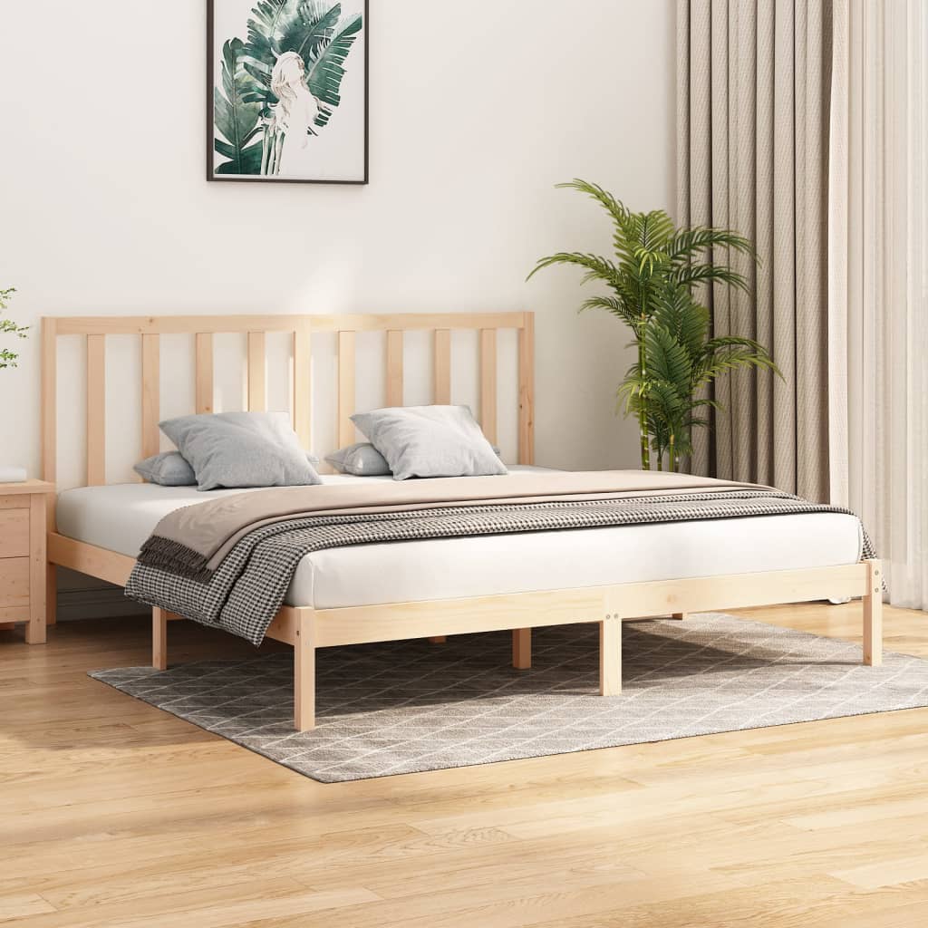 vidaXL Cadre de lit sans matelas bois massif de pin 200x200 cm