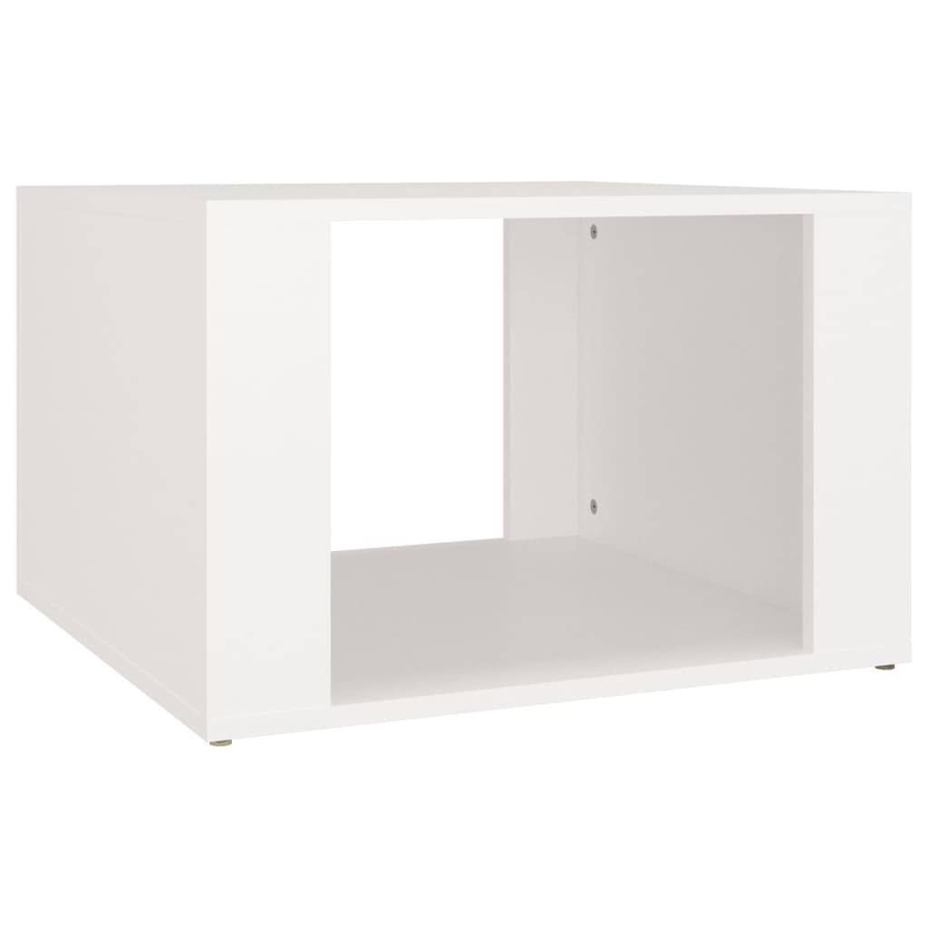 vidaXL Table de chevet Blanc 57x55x36 cm Bois d’ingénierie