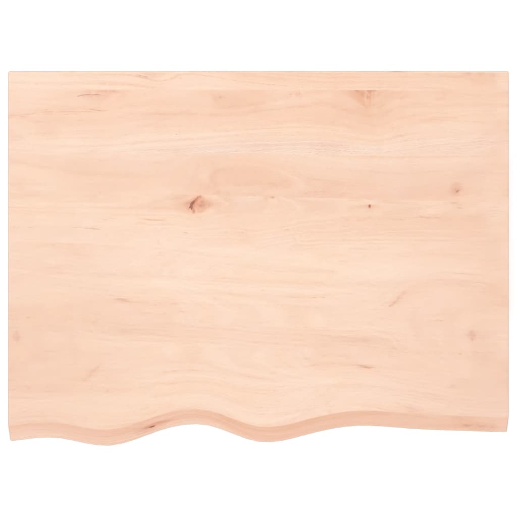 vidaXL Dessus de table 80x60x(2-6) cm bois de chêne massif non traité