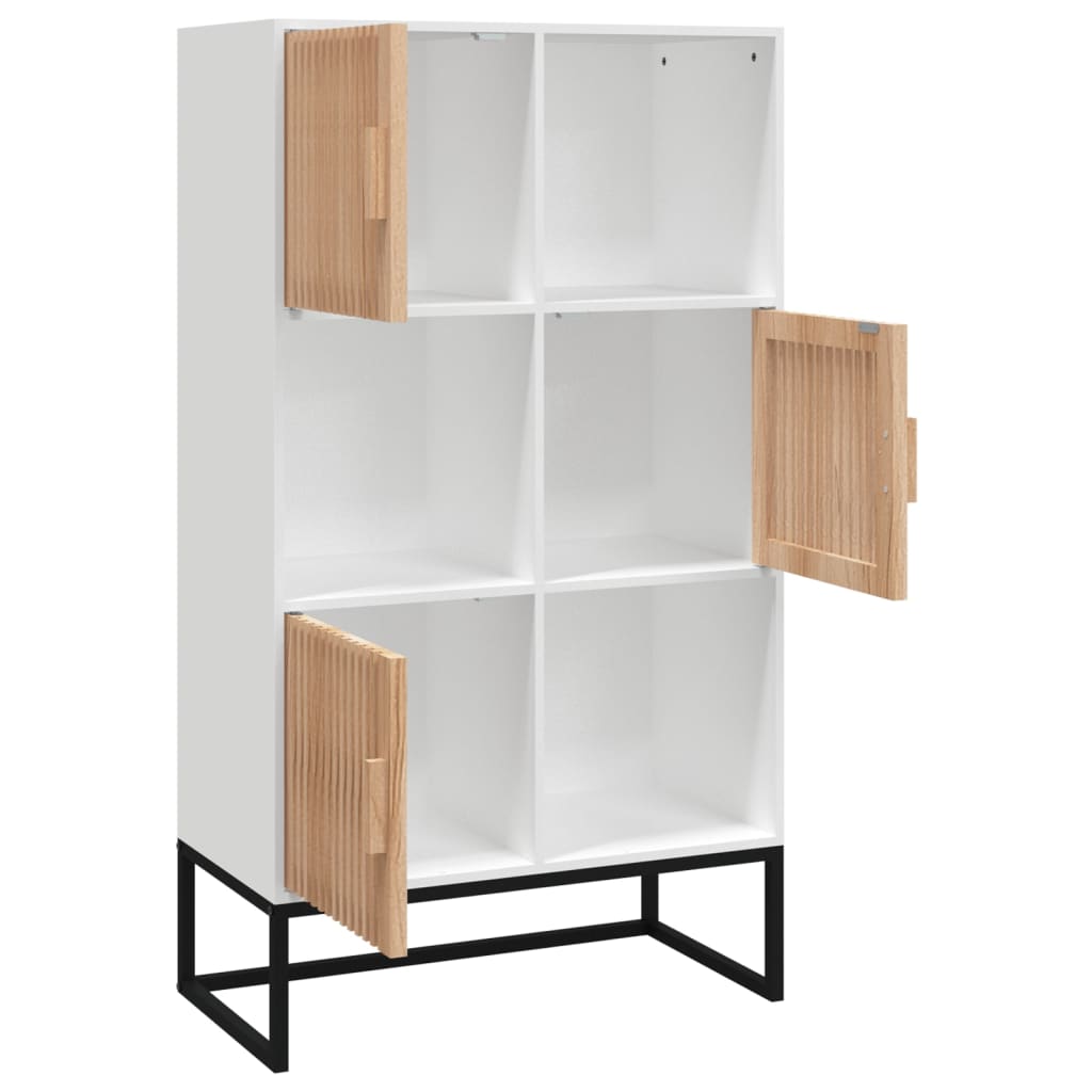 vidaXL Buffet haut blanc 70x35x125 cm bois d'ingénierie