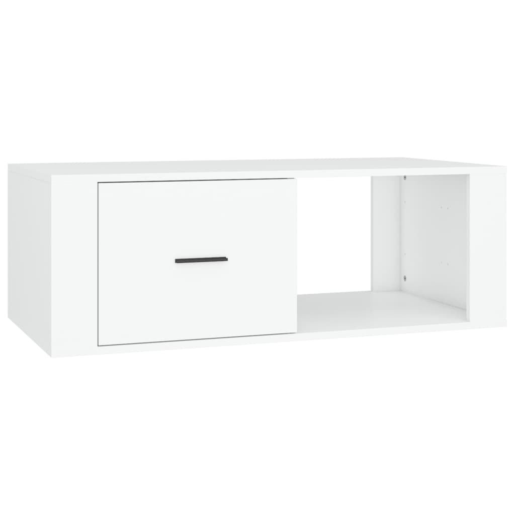 vidaXL Table basse Blanc 100x50,5x35 cm Bois d'ingénierie