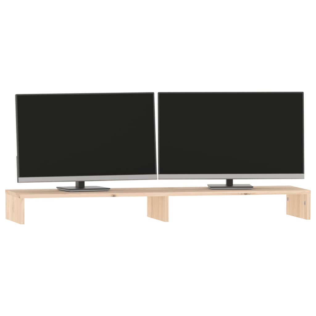 vidaXL Support pour moniteur 100x27x10 cm Bois de pin solide