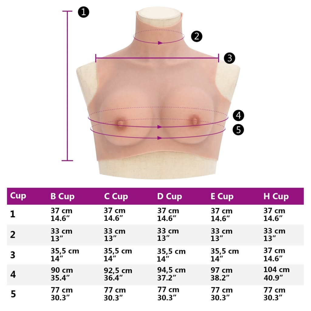 vidaXL Plastron en silicone naturel coupe B