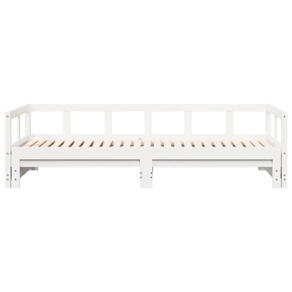 vidaXL Lit de jour sans matelas blanc 80x200 cm bois de pin massif