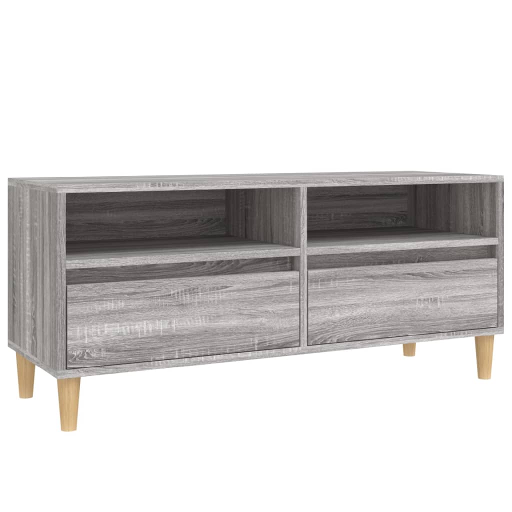 vidaXL Meuble TV sonoma gris 100x34,5x44,5 cm bois d'ingénierie