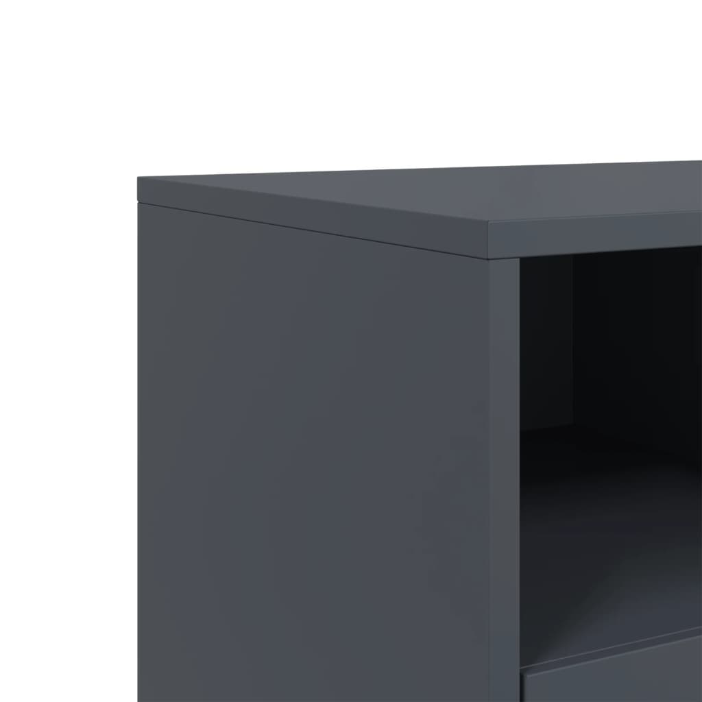 vidaXL Meuble TV anthracite 68x39x43,5 cm acier