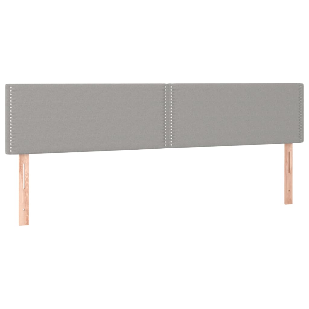 vidaXL Têtes de lit 2 pcs Gris clair 80x5x78/88 cm Tissu