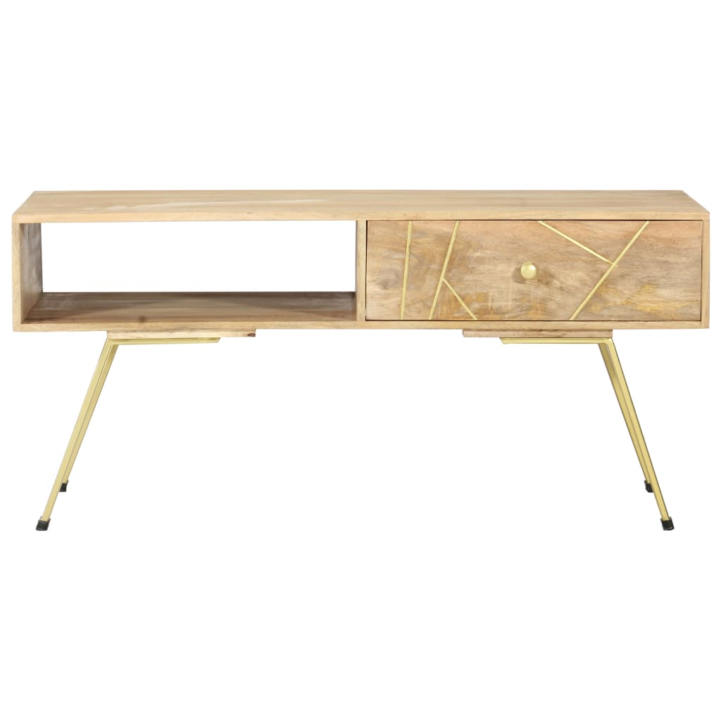 vidaXL Table basse 95x50x42 cm bois de manguier massif