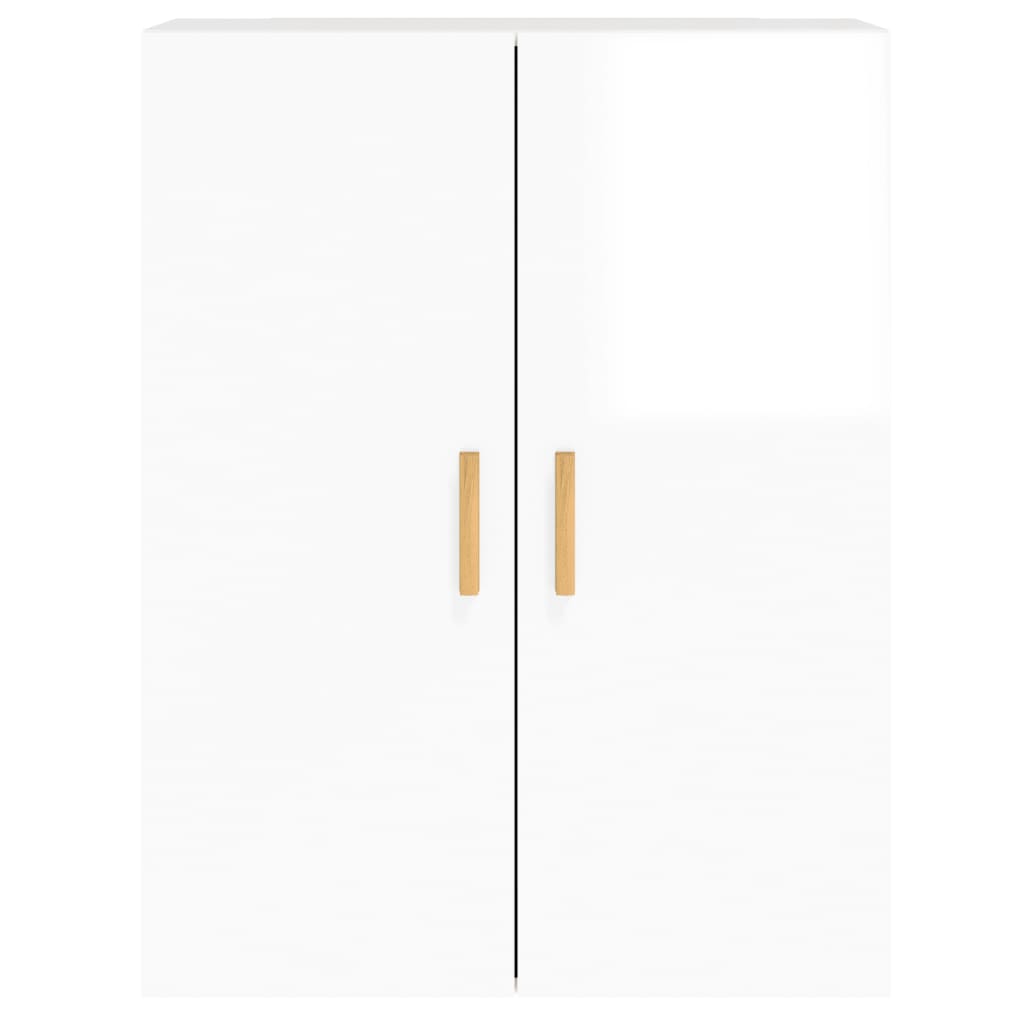 vidaXL Armoires murales 2 pcs blanc brillant bois d'ingénierie