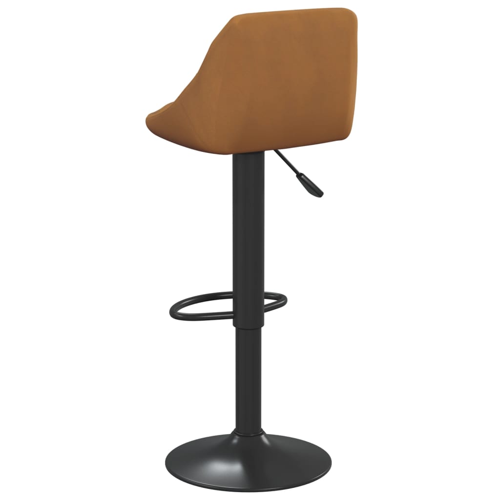 vidaXL Tabourets de bar lot de 2 marron velours