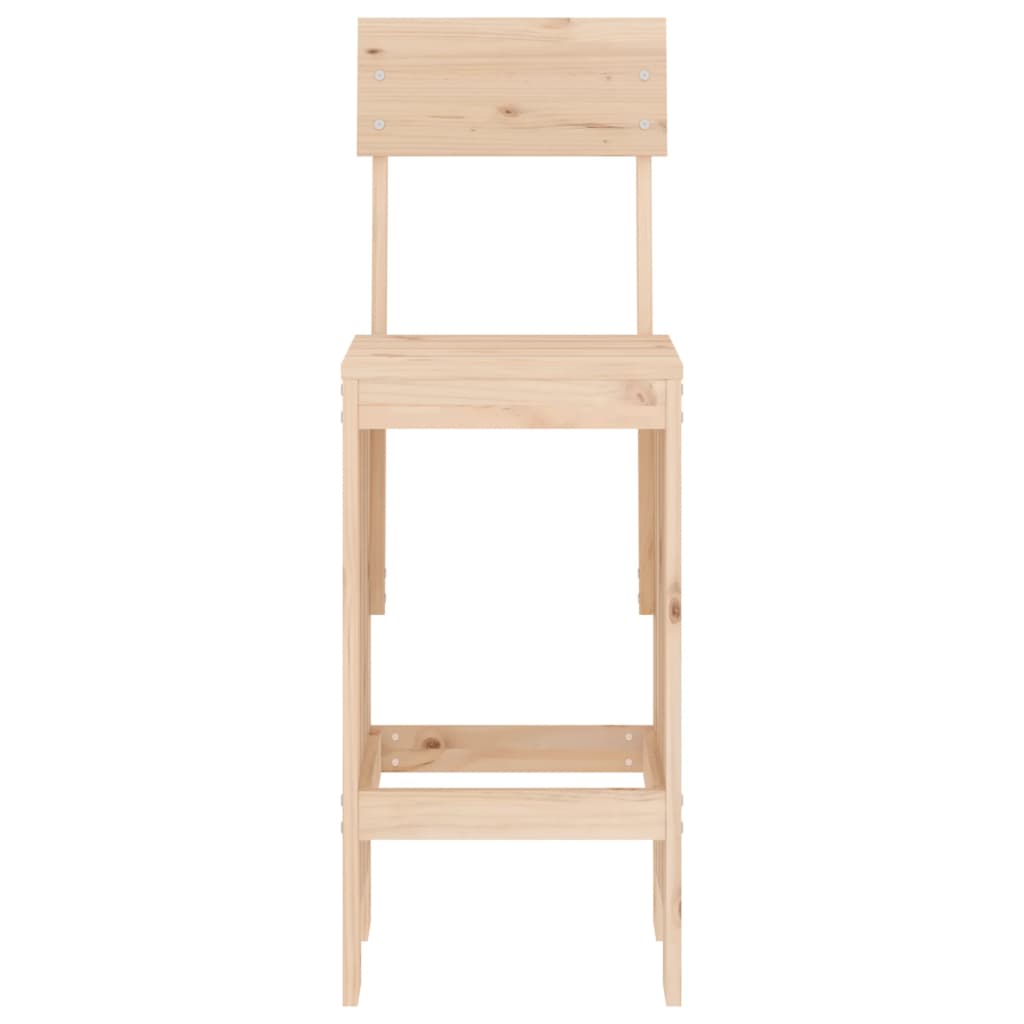 vidaXL Tabourets de bar lot de 2 40x48,5x115,5 cm bois massif de pin