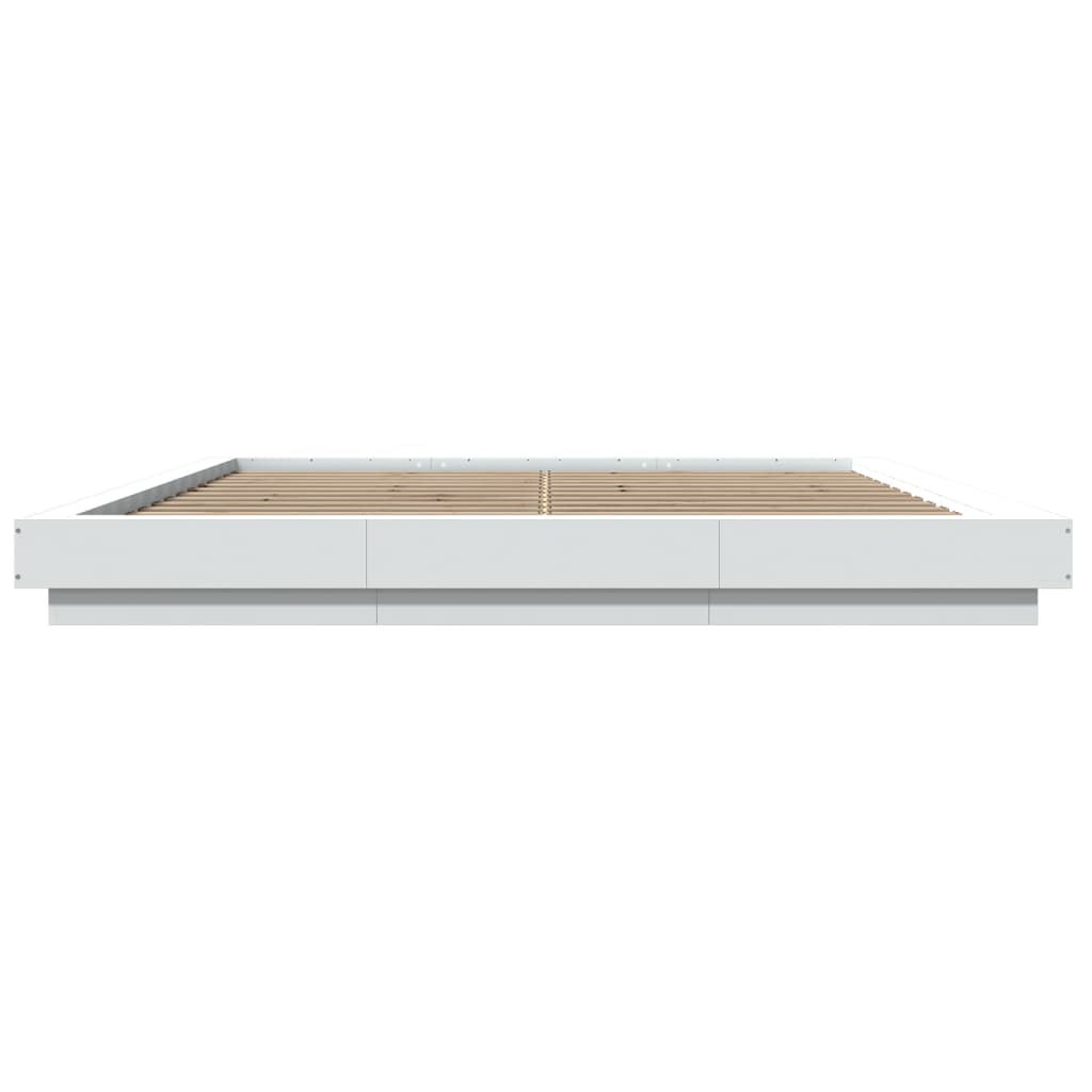 vidaXL Cadre de lit sans matelas blanc 200x200 cm