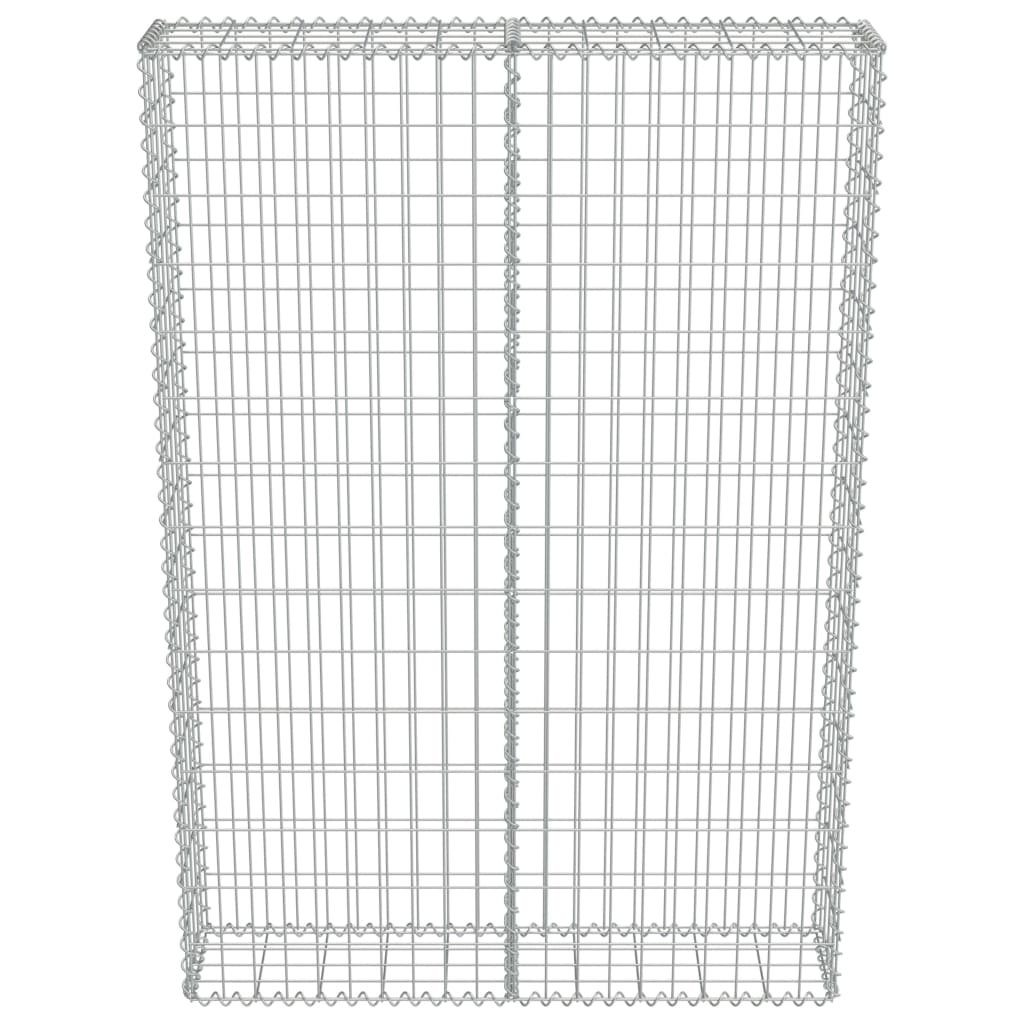 vidaXL Mur à gabion avec couvercles Acier galvanisé 100x20x150 cm