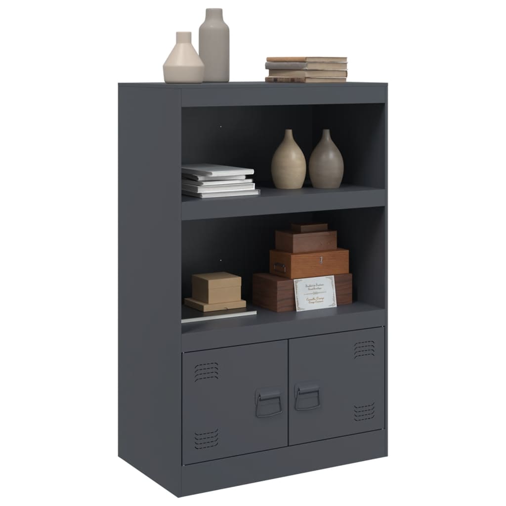 vidaXL Buffet anthracite 67x39x107 cm acier