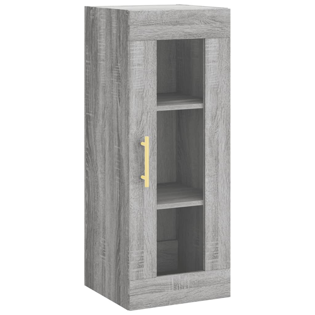 vidaXL Buffet haut Sonoma gris 34,5x34x180 cm Bois d'ingénierie