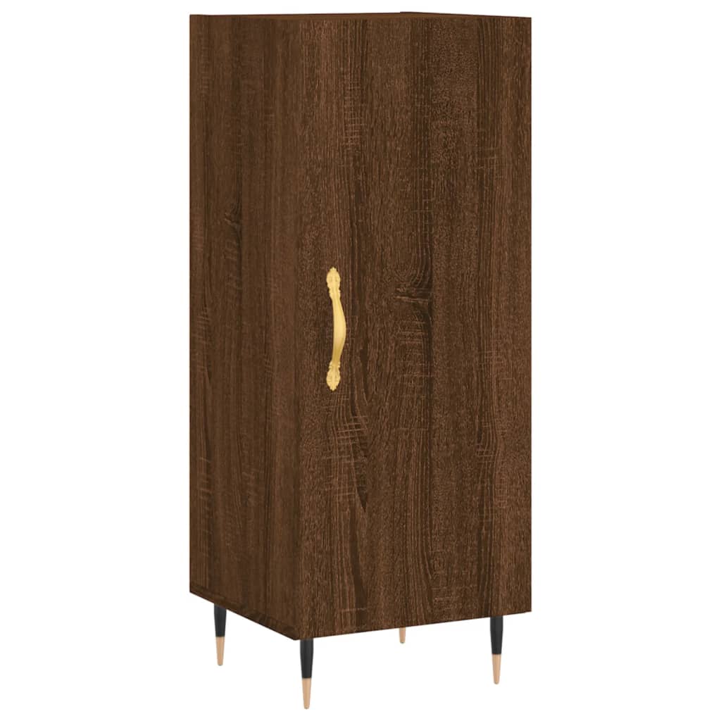 vidaXL Buffet haut Chêne marron 34,5x34x180 cm Bois d'ingénierie