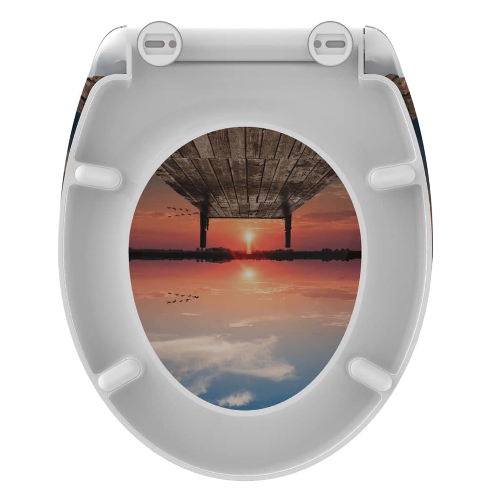 SCHÜTTE Siège de toilette avec fermeture en douceur SUNSET SKY