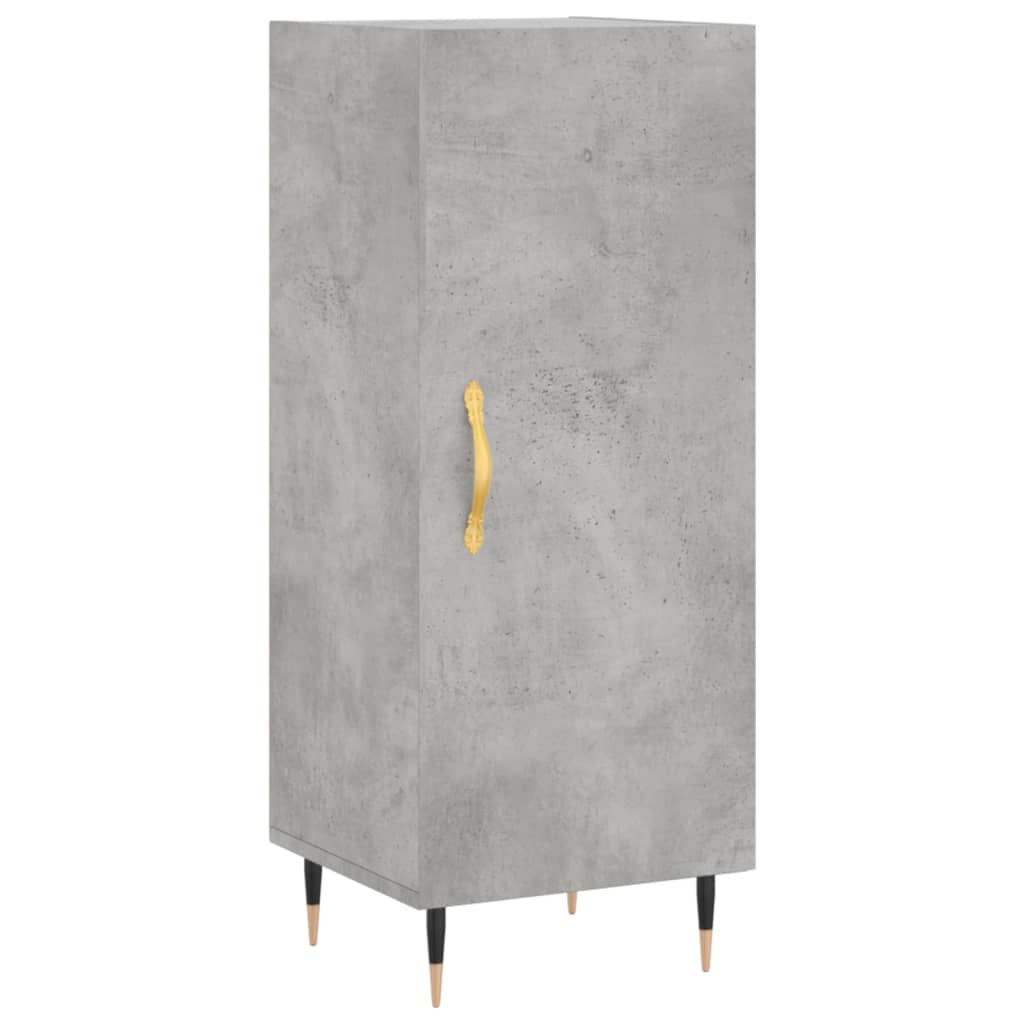 vidaXL Buffet Gris béton 34,5x34x90 cm Bois d'ingénierie